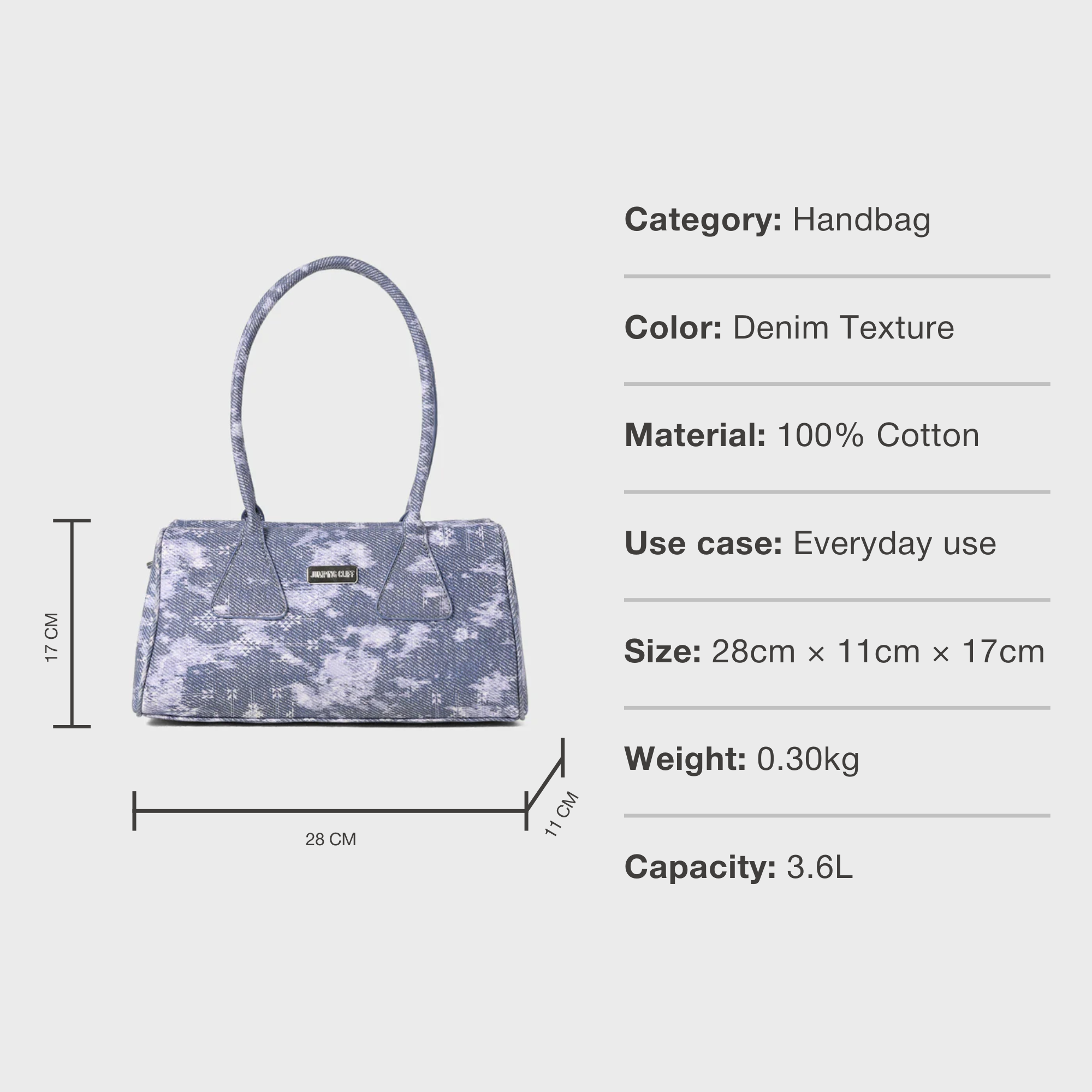 Cloud Denim Hand Bag