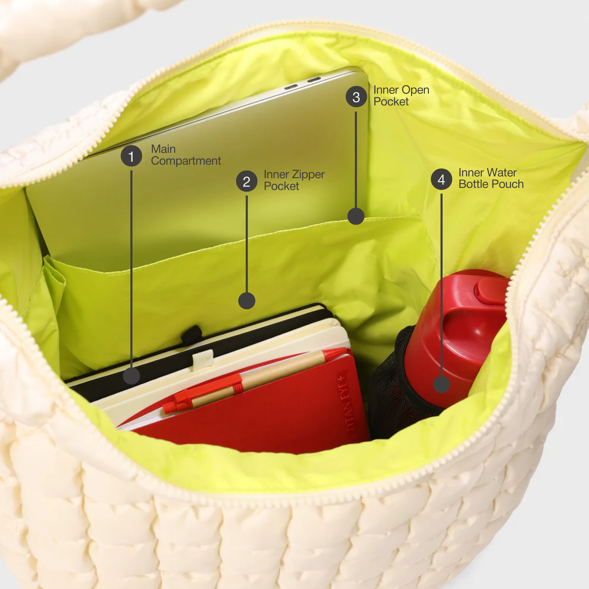 PuffMuse Tote Bag Butter Cream | Premium Tote Bag UAE | Jumping Cliff